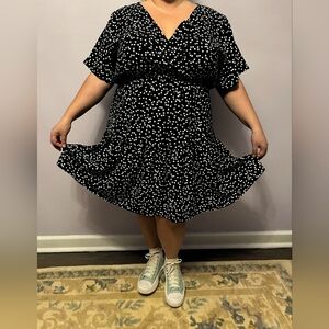 Black dress with heart dots